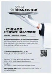 Pensionierungs Seminar Lachen Dönni der Finanzbutler