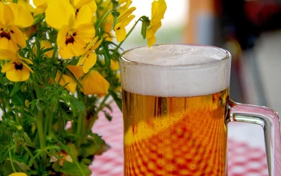 gefülltes Bierglas