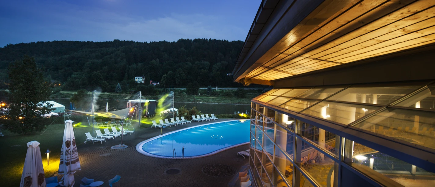 Toskana Therme Bad Schandau in der Nacht Toskana Therme Bad Schandau in der Nacht