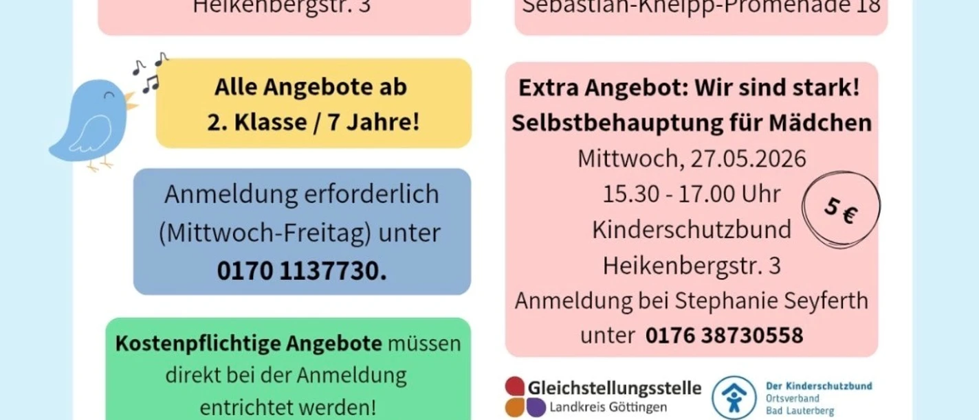 Mädchencafe Kratzbürste.jpg Plakat Aktionen Mädchencafé Kratzbürste in Bad Lauterberg im Mai und Juni