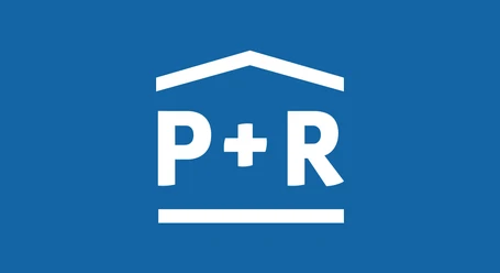 P+R Icon Auf einem blauen Hintergrund ist ein Park & Ride Zeichen abgebildet.