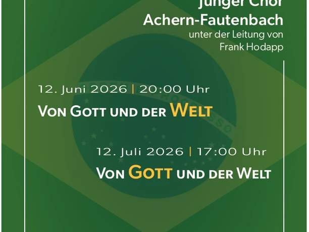 Plakat der Benefizkonzerte vom Jungen Chor Fautenbach
