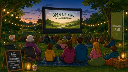 Openlucht bioscoop | voorbeeldafbeelding, AI-gegenereerd Open-Air-Kino