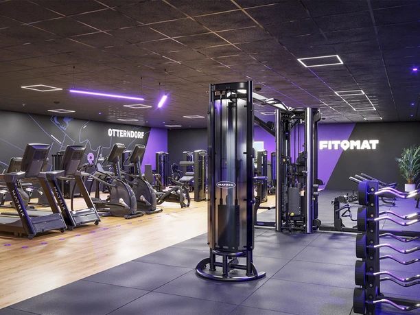 Stylisches Fitomat Fitnessstudio in Otterndorf mit modernen Cardio- und Kraftgeräten.