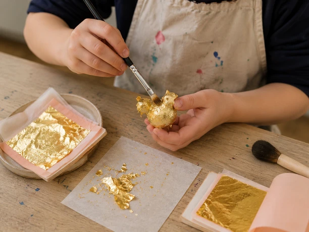 Kurs (06) für Kinder: Vergolden mit Blattgold - Kunst & Natur-Kulturwoche auf Schloss Benkhausen