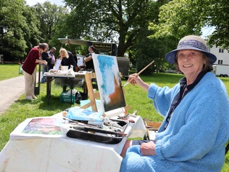 Malen im Freien für Profis und HobbykünstlerInnen im Schlosspark Benkhausen