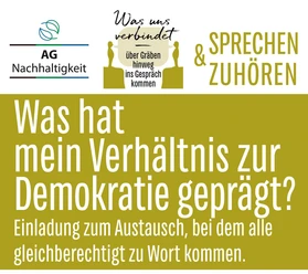 demokratie-cadenberge-provinzwerkstatt Einladendes Plakat für spannende Demokratie-Gespräche auf Augenhöhe in Cadenberge.