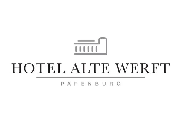 haw-logo-ausgeschnitten Graues Logo des Hotel Alte Werft Papenburg mit stilisierter Werfthalle und klarer Schriftgestaltung