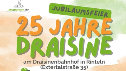Plakat Jubiläum Draisine 25 Jahre Plakat Jubiläum Draisine 25 Jahre