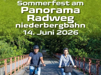 Plakat, Sommerfest am PanoramaRadweg niederbergbahn