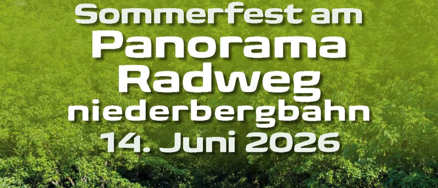Plakat, Sommerfest am PanoramaRadweg niederbergbahn