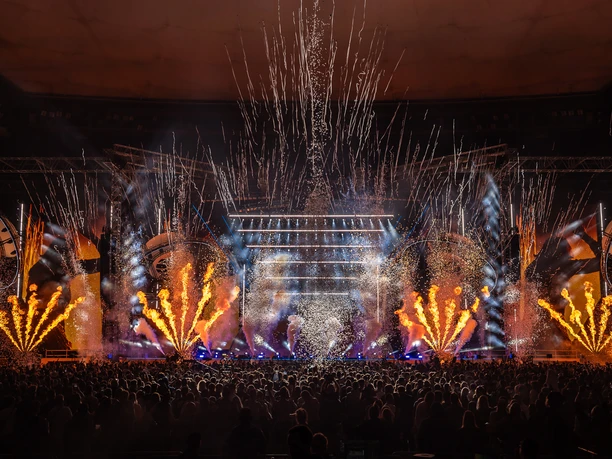 World Club Dome - Performance Concert with flames and light show at Deutsche Bank Park