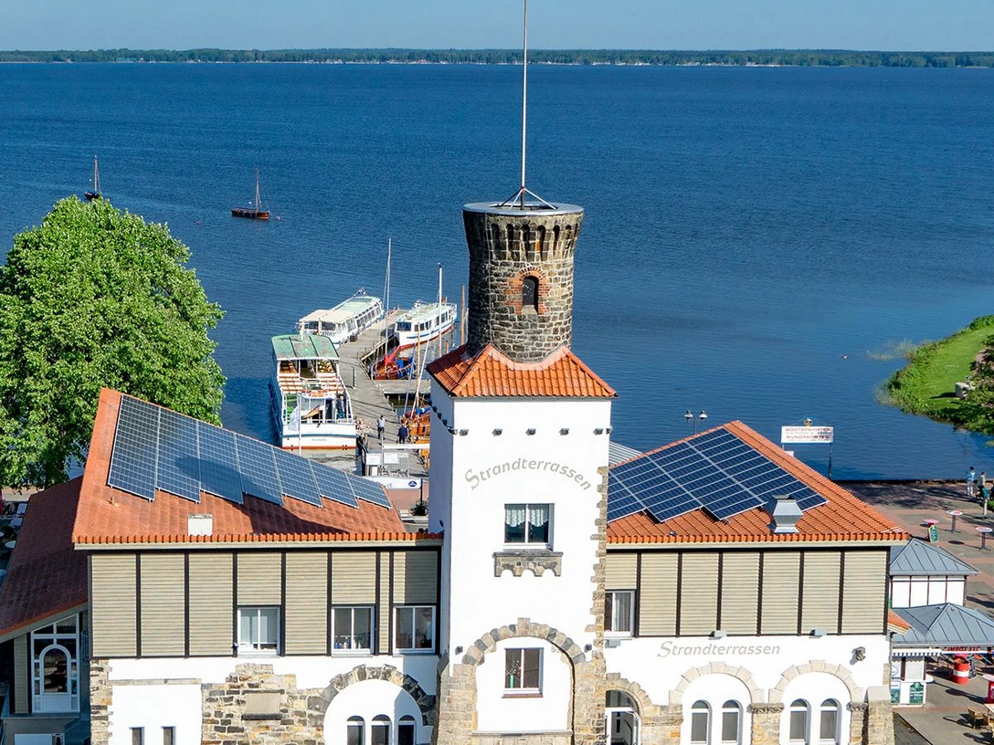 Strandterrassen aus Richtung Südost Parkplatz