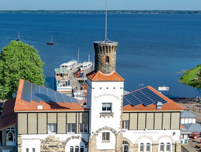 Strandterrassen aus Richtung Südost Parkplatz
