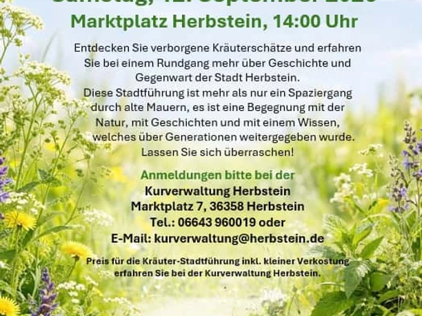 Genuss und Geschichte - Kräuter-Stadtführung in Herbstein