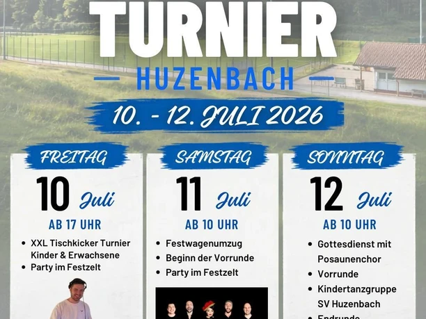 Programm beim Dorfpokalturnier Huzenbach