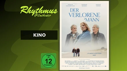 Filmplakat Der verlorene Mann mit drei älteren Personen vor Strandkulisse
