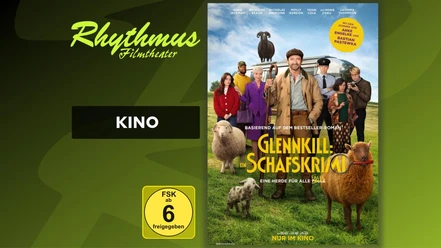 filmplakat-glennkilleinschafskrimi.jpg Filmplakat Glennkill: Schafskrimi mit Dorfbewohnern und Schafen auf grüner Wiese