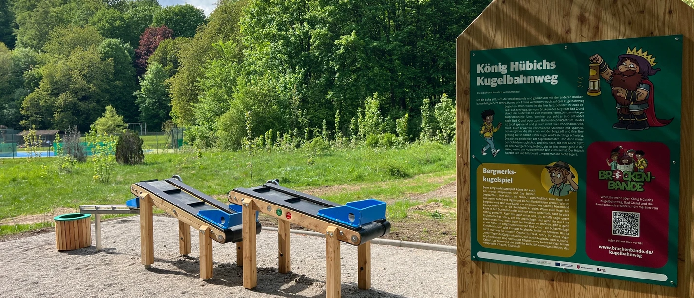 Das Bergwerkskugelspiel an König Hübichs Kugelbahnweg