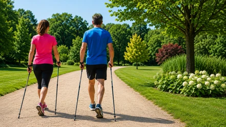 Nordic Walking | Beispielbild, KI-genieriert Nordic Walking im Paderborner Land