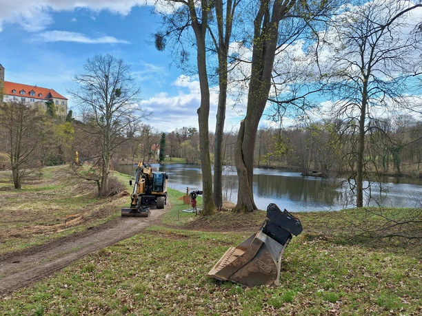 Baustelle Schlosspark Ballenstedt