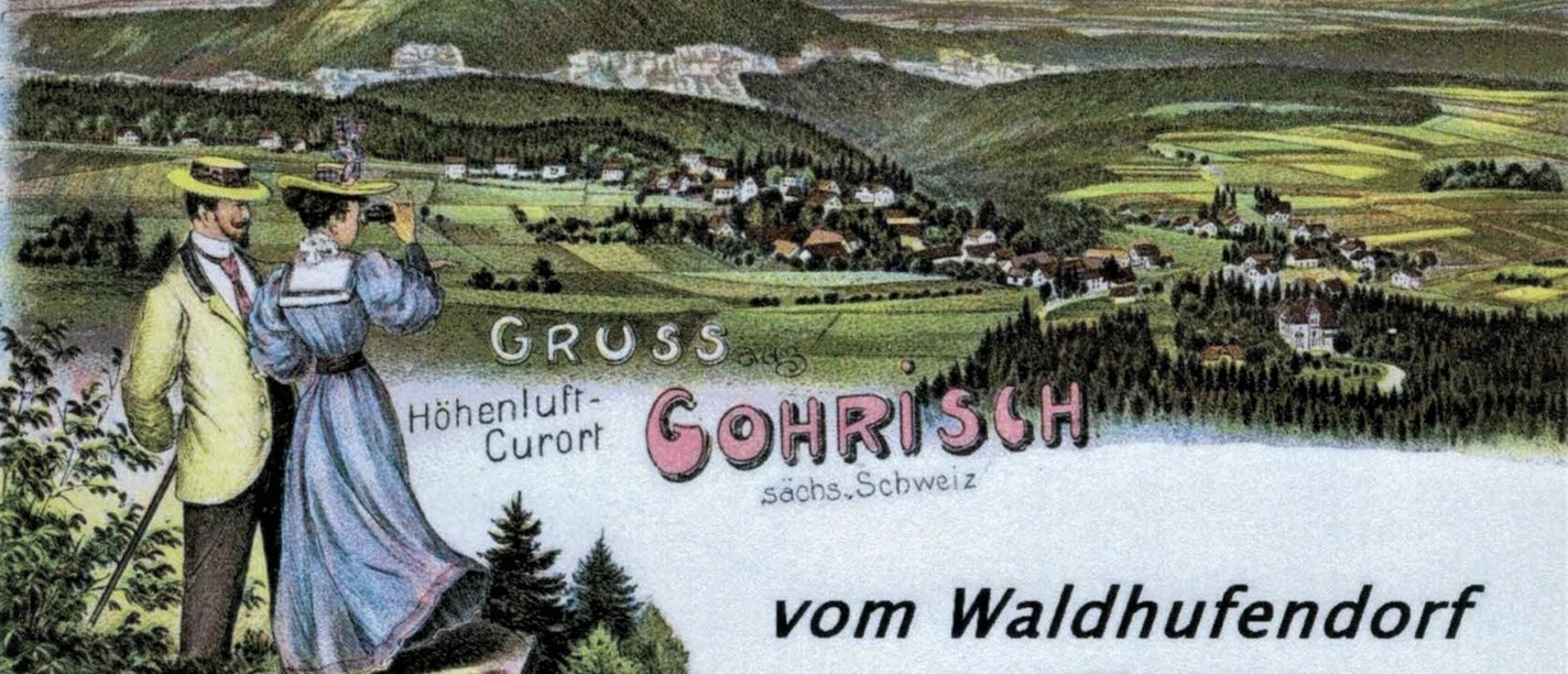 Altes Bild Gohrisch man sieht eine alte Ansichtskarte von Gohrisch