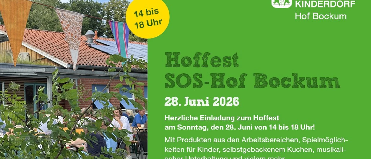 Foto_Hoffest_2026.jpg Ankündigung für das Hoffest SOS-Hof Bockum, 28. Juni 2026, mit einem Foto von Festgästen.