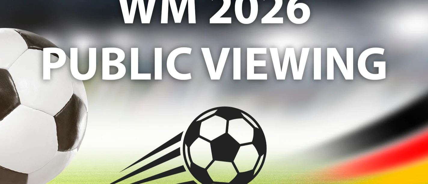 Public Viewing WM 2026 Fußball auf Stadionrasen kündigt das Public Viewing zur WM 2026 beim TuS Pewsum an.