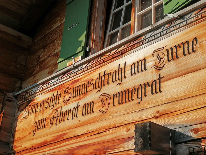 Sennhütte Menigwald maison avec ancienne écriture
