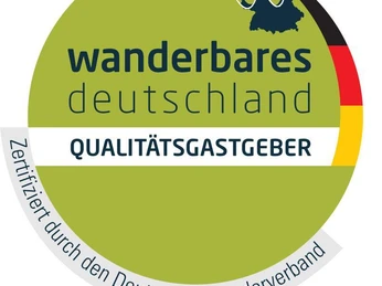 Qualitätsgastgeber Wanderbares Deutschland Siegel des Deutschen Wanderverbands als Qualitätsgastgeber für Wanderbares Deutschland zertifiziert.