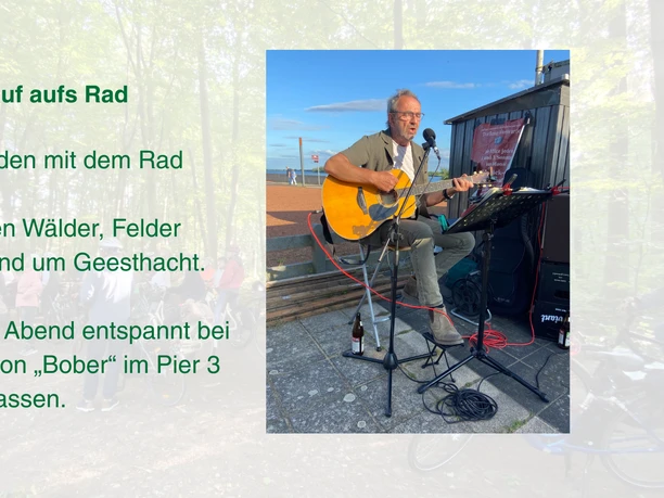 Radfahren und Livemusik