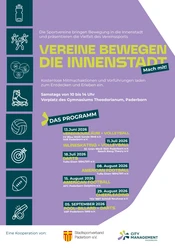 Plakat "Vereine bewegen die Innenstadt" 2026 Plakat der Veranstaltung
