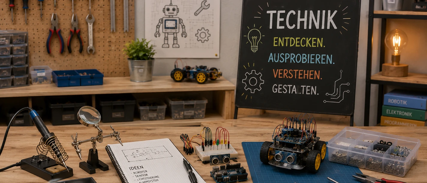 Handwerk u. Technik | Beispielbild, KI-generiert Beispielbild Werkbank