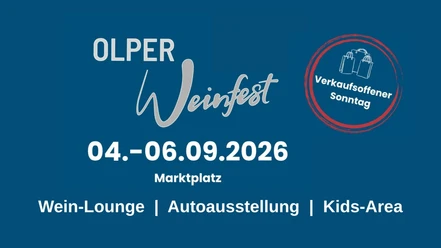 Olper Weinfest 2026 - Reklame Querformat