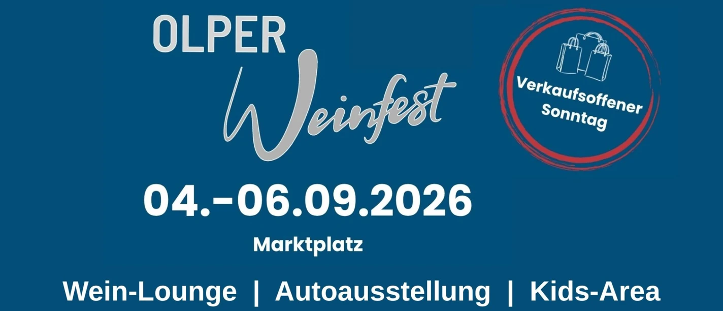 Olper Weinfest 2026 - Reklame Querformat