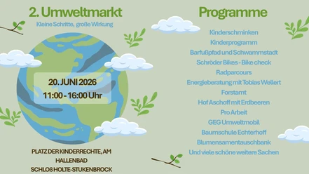 Umweltmarkt.jpg Plakat zum Umweltmarkt am 20. Juni 2026 mit Programm und Uhrzeit 11–16 Uhr