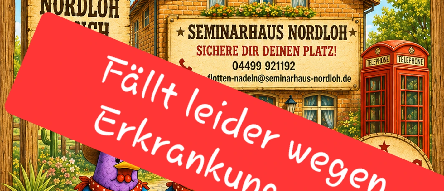 Plakat zum 2. Strick-Brunch.png Illustriertes Plakat zum 2. Strick-Brunch. Ein roter Balken informiert über die Absage der Veranstaltung.