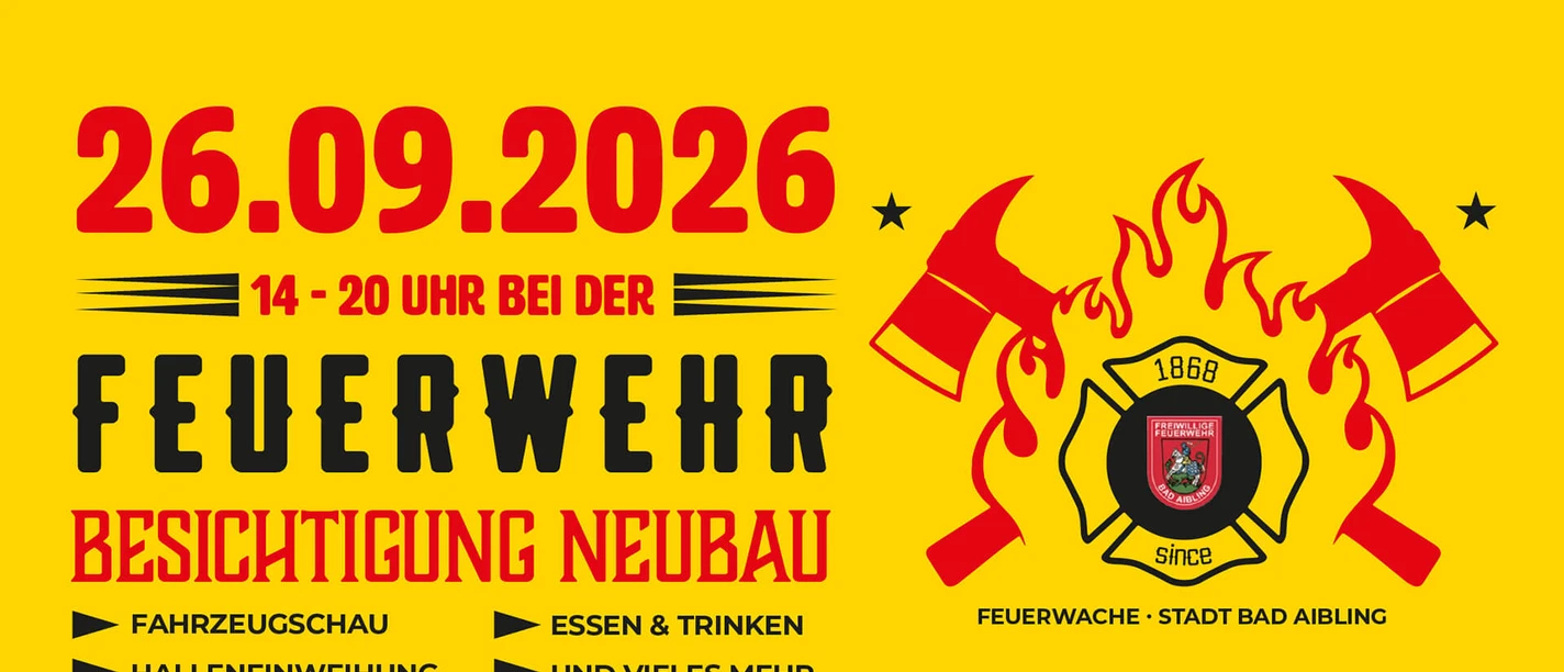 Feuerwehr-Bad-Aibling-Hire-Feier-2026.jpg Werbeplakat zur Feuerwehr Hire und Feier 2026