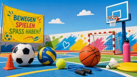 Sportprogramma's | voorbeeldafbeelding, AI-gegenereerd Sportangebote für Kinder