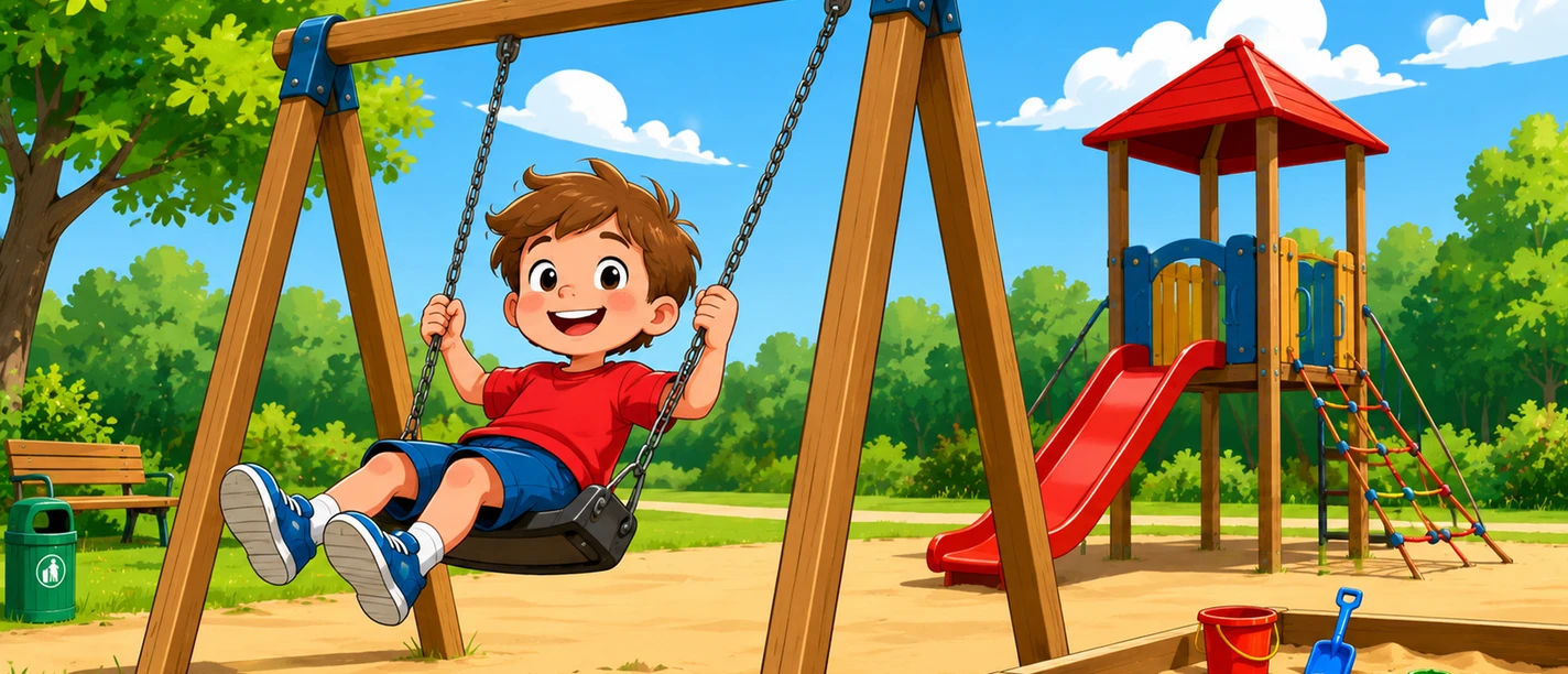 Kinderspielplatz | Beispielbild, KI-generiert Zeichnung Kinderspielplatz