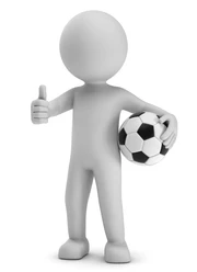 3d Männchen mit Fussball 3d Männchen mit Fussball