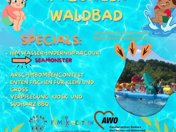 Familientag Waldbad Zorge Plakat