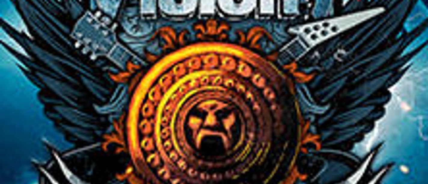 Logo mit geflügeltem Emblem, Metallschrift Victory und Tourtitel Temple of the Fallen Culture 2027