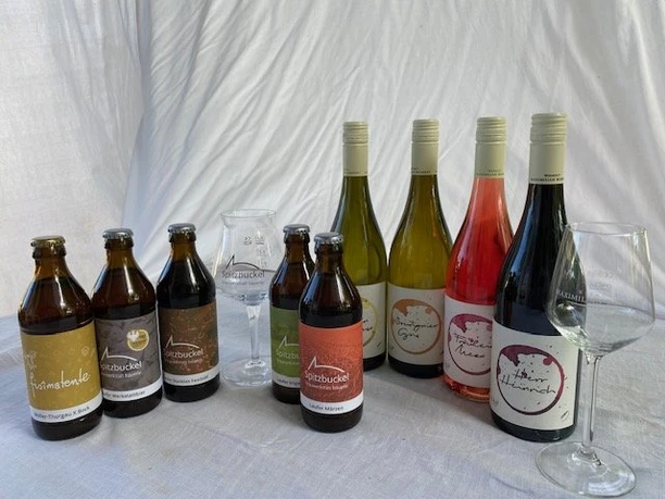 Spitzbuckel und Wein vom Max