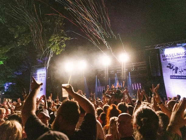Trebur Open Air Nachtkonzert mit Bühne, Lichtern und Publikum