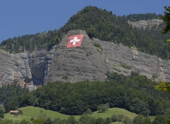 Drapeau suisse sur le