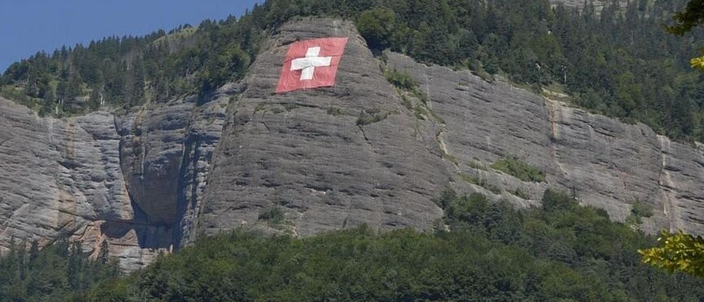 Drapeau suisse sur le