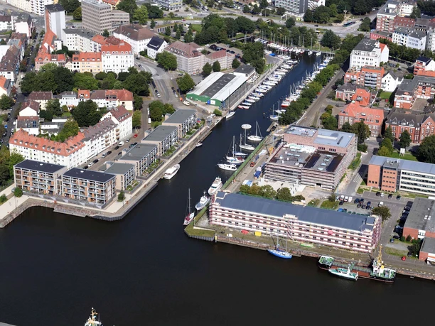 Luftaufnahme Handelshafen Bremerhaven