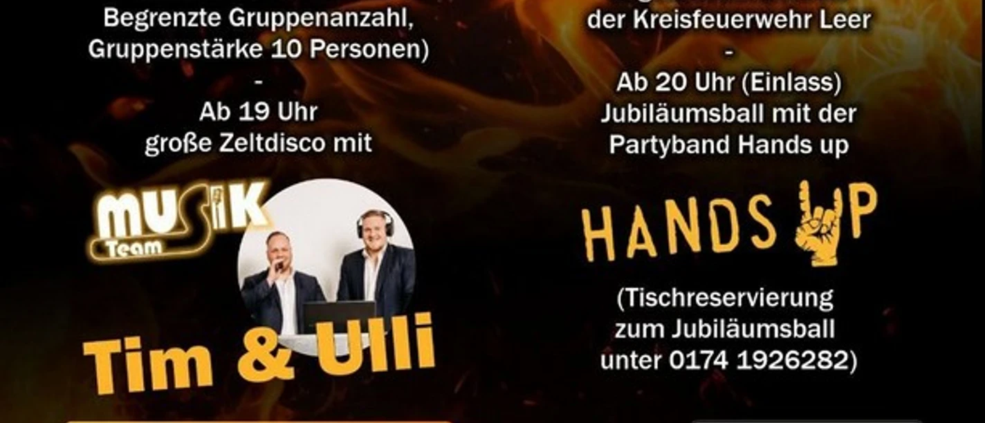 150 Jahre Feuerwehr Westrhauderfehn Plakat zum 150-jährigen Jubiläum der Feuerwehr Westrhauderfehn vom 3. bis 5. Juli 2026.