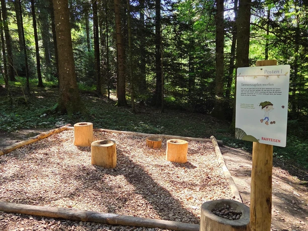 Posten Tannzapfen werfen Wili-Weg